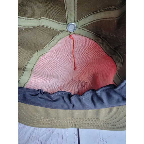 Vintage Boys Scouts of America BSA Hat Snapback Cap Olive Green Red S/M - Picture 6 of 7